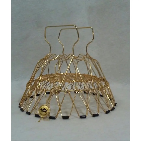 Vintage French Country Egg Basket Pure Gold Plated Wire Basket Made in France - Picture 7 of 8